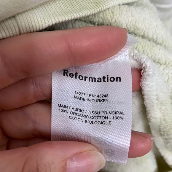 Reformation Jeans Green Tie Dye Pullover Hoodie Womens Small - Picture 12 of 15